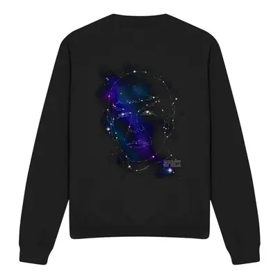 (S, Black) Star Trek Unisex Adult Spock Constellations Sweatshirt