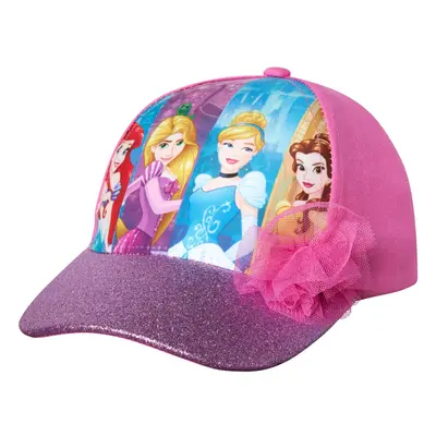 Disney Girls Princess Glitter Baseball Cap - Frozen Elsa Anna Cinder