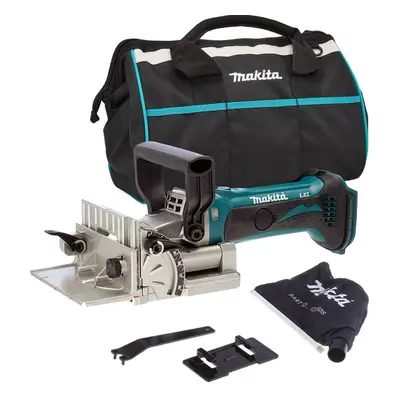 Makita DPJ180Z 18v LXT Cordless Biscuit Jointer 100mm Dowel Joint Bare & Bag