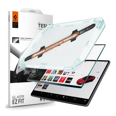 Spigen Tempered Glass Screen Protector [GlasTR EZ FIT] designed for Tesla Model (2024) 15.4 inch