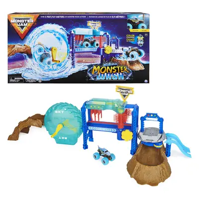 Monster Jam, Megalodon Monster Wash, Includes Color-Changing Megalodon