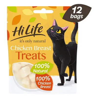 HiLife it's only natural Cat Treats - 100% Chicken Breast, 100% Natural Grain Free, Bags x 10g