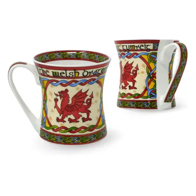 Royal Tara Set of Welsh Dragon coffee Mug cymru - Wales celtic Design New Bone china cup ceramic