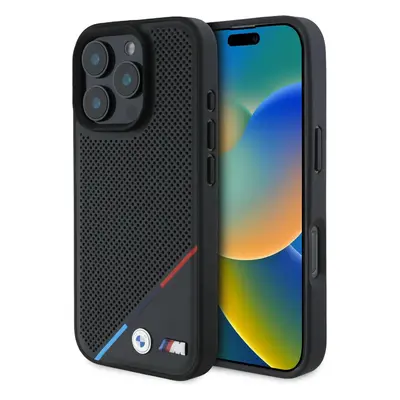 BMW Perforated Tricolor Line Case with MagSafe for iPhone Pro Max 6.9" Black - BMHMP16X23PUPDK