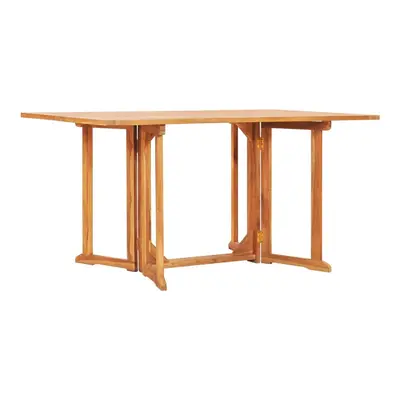 vidaXL Solid Teak Wood Folding Butterfly Garden Table 150x90cm Outdoor Table