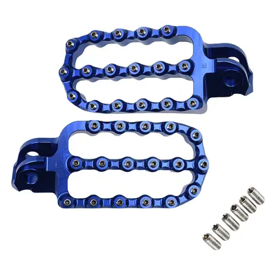 (Blue) Motorcycle Forged Foot Pegs Pedals Rests For Super Adventure Supermoto Enduro T R SMC SMR