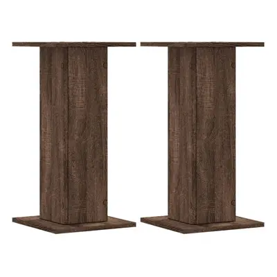 (brown oak, x x cm) vidaXL Speaker Stands Living Room Speaker Floor Stand pcs Engineered Wood