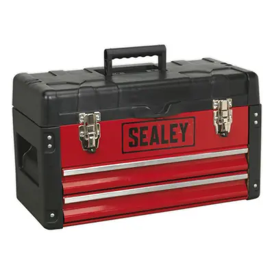 500 x x 300mm Portable Auto Locking Drawer Toolbox - Red - Tool Storage