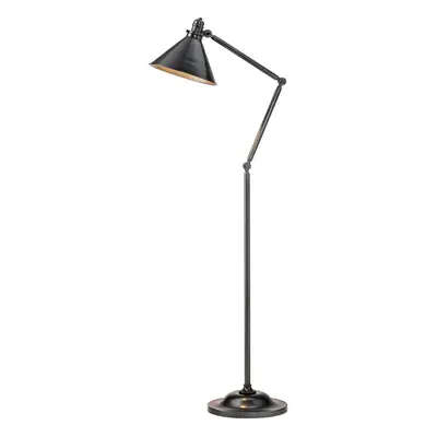 Floor Lamp Jointed Moveable Stem & Head Cone Shape Shade Old Bronze LED E27 100W