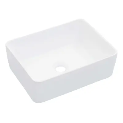 vidaXL Wash Basin 40x30x13cm Ceramic White Bathroom Washroom Wash Bowl Sink