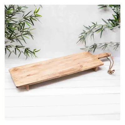 Large Mango Wood Charcuterie Raised Cheese Party Display Serving Board