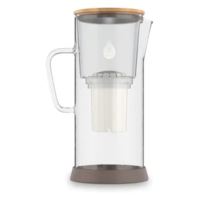 Glass Alkaline Water Filter Jug - 3.5 litre jug with multi-stage filtration to reduce chlorofluo