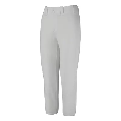 Mizuno Girls Youth Belted Low Rise Fastpitch Softball Pant Grey Yout