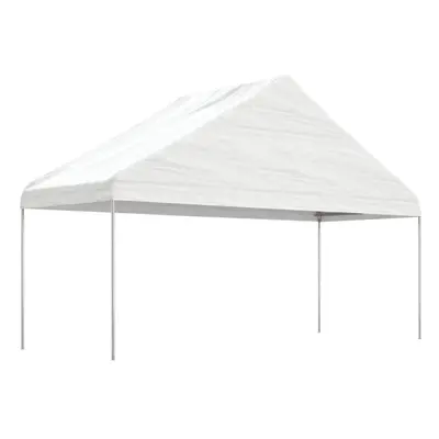 vidaXL Gazebo Outdoor Canopy Marquee Garden Gazebo with Roof White Polyethylene