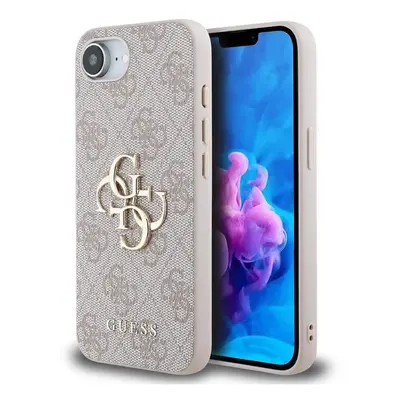 Guess PU 4G Metal Big Logo Case for iPhone 16e 6.1" Pink - GUHCPSE44GMGPI