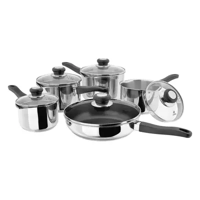 Judge Vista J3C2 Piece Saucepan Set with Draining Lids, Induction Ready - Stainless Steel