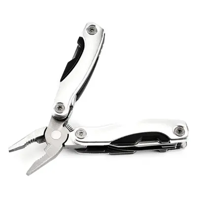 (sliver) Stainless Steel Folding Pliers Functional Plier Hand Tools Plier Screwdriver Camping Ge