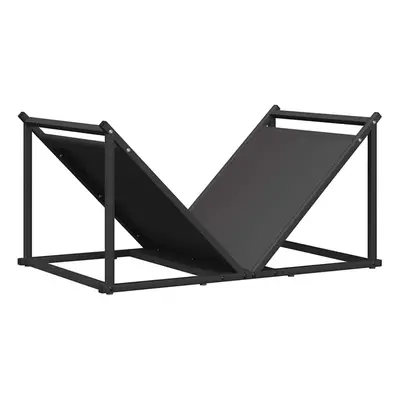 (black) vidaXL Firewood Rack Black 70x43x34.5 cm Cold-rolled steel