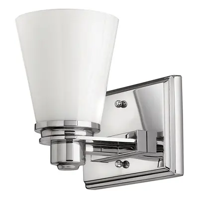 IP44 Wall Light Cased Opal Glass Cast Detailing Polished Chrome LED G9 3.5W