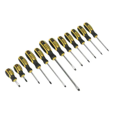 12 PACK Premium Soft Grip Handle Screwdriver Set - Slotted Phillips TRX Magnetic