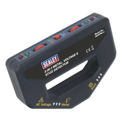 3-in-1 Metal Voltage & Stud Detector Tool - LED Display - 9V Battery Powered