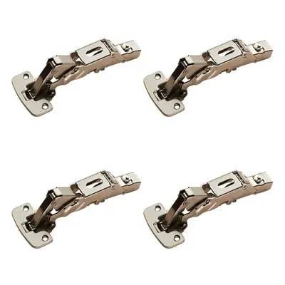 4x Soft Close Cupboard Hinges Degree Opening Angle Bright Nickel Plate