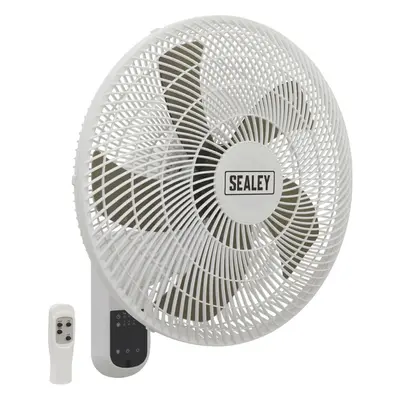 16 Inch Wall Mounted Fan - Speed Settings - Remote Control - Tilt & Swivel