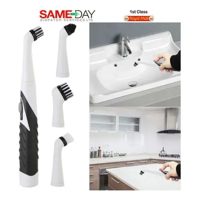 4 in Scrubber Electric Cleaning Brush House Help Kitchen Bathroom