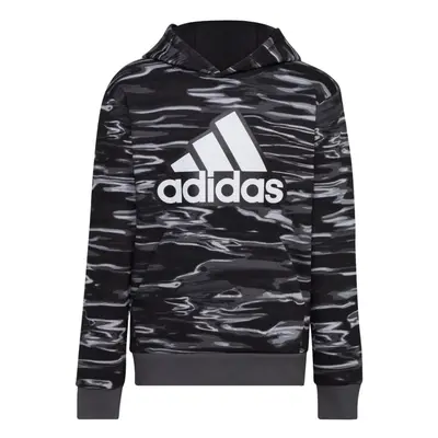 adidas Boys' Long Sleeve Camo Print Hoodie Black