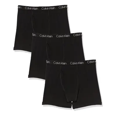 Calvin Klein Boys' Cotton Boxer Briefs Underwear 3-Pack Black/Black/B