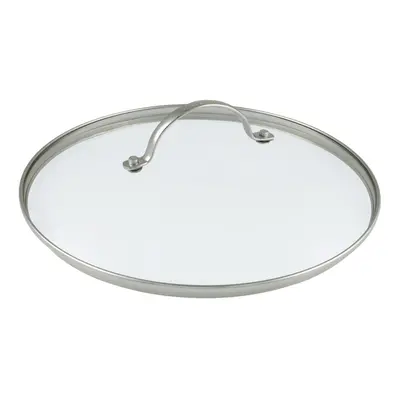 Greenpan cm Tempered Glass with Stainless Steel Rim Univesal Glass Lid with Metal Handle