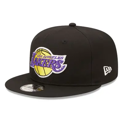 (S/M, Black) New Era LA Lakers Team Side Patch 9FIFTY Snapback Cap Hat - Black