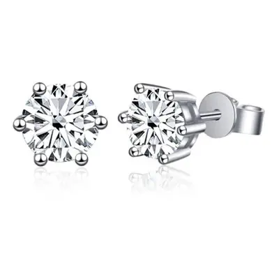 (white, Carat) Bagueringen 1.0ct D Color Gra Moissanite Diamond Sterling Silver Classic Stud Ear