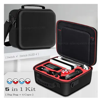 (5 in B) Newest Nintend Switch Cute Carrying Case Hard Cover Shell Storage Shoulder Bag for Nint