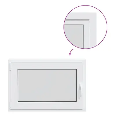 vidaXL Basement Window RISOR 60x90 cm Tilt&Turn DIN Left White egress window