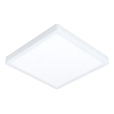 Wall Flush Ceiling Light White Shade Square White Plastic Bulb LED 20W Included