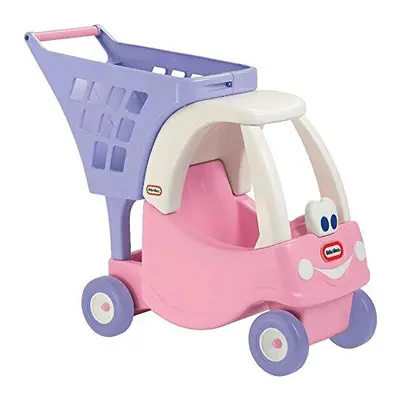 Cozy Shopping Cart - Imaginary Grocery Shopping for Kids - Playset for Toddlers - Pink/Purple