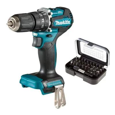 Makita DHP487Z 18V LXT Lithium Brushless Combi Hammer Sub Compact + 30PC Set