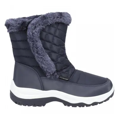 (3 (Adults'), Navy) Butterrow Navy Water Resistant Ladies Warm-Lined Snowboots