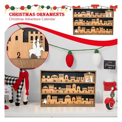 (A, One Size) Christmas Hanging Decor Countdown Calendar Decorative Taylor Hangings Advent Calen