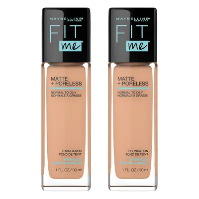 Maybelline Fit Me Matte + Poreless Liquid Foundation Makeup Natural Buff COUNT Oil-Free Foundati