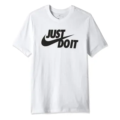 Nike Men's Sportswear Tee Just Do It Swoosh White/Black Large-T