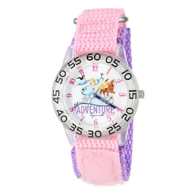 Disney Girl's 'Cinderella' Quartz Plastic and Nylon Watch Color:Pink (Model: W002953)