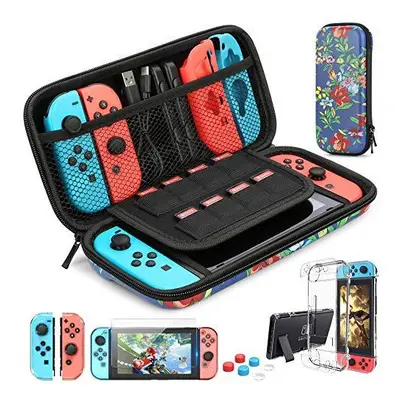 (Flower) HEYSTOP Switch Carrying Bag for Nintendo Switch Case with in Nintendo Switch Accessorie