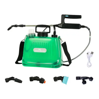 (Green 8L) Sprinkler Electric Sprayer Automatic Garden Plant Mister with Mist Nozzles Adjustable