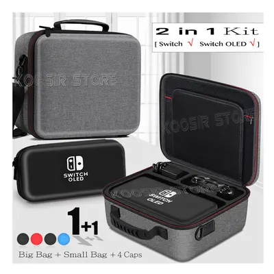 (2 in kit b) New Deluxe Carrying Storage Case For Nintendo Switch OLED Console Accessories Bag P