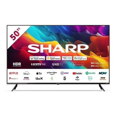 Sharp Roku SMART 4K TV 50FJ2K 50" Ultra HD HDR10 Dolby Vision Freeview Play