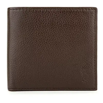 POLO RALPH LAUREN Original Bifold Wallet Brown Leather Debossed New