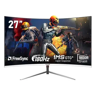 Gawfolk Inch PC computer screen,1800R Curved Gaming 180Hz Monitors, FHD1080p 1ms without Bezel, 