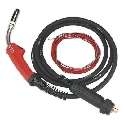 TB25 MIG Torch with Euro Connector - 3m Heat Proof Cable - Contoured Grip